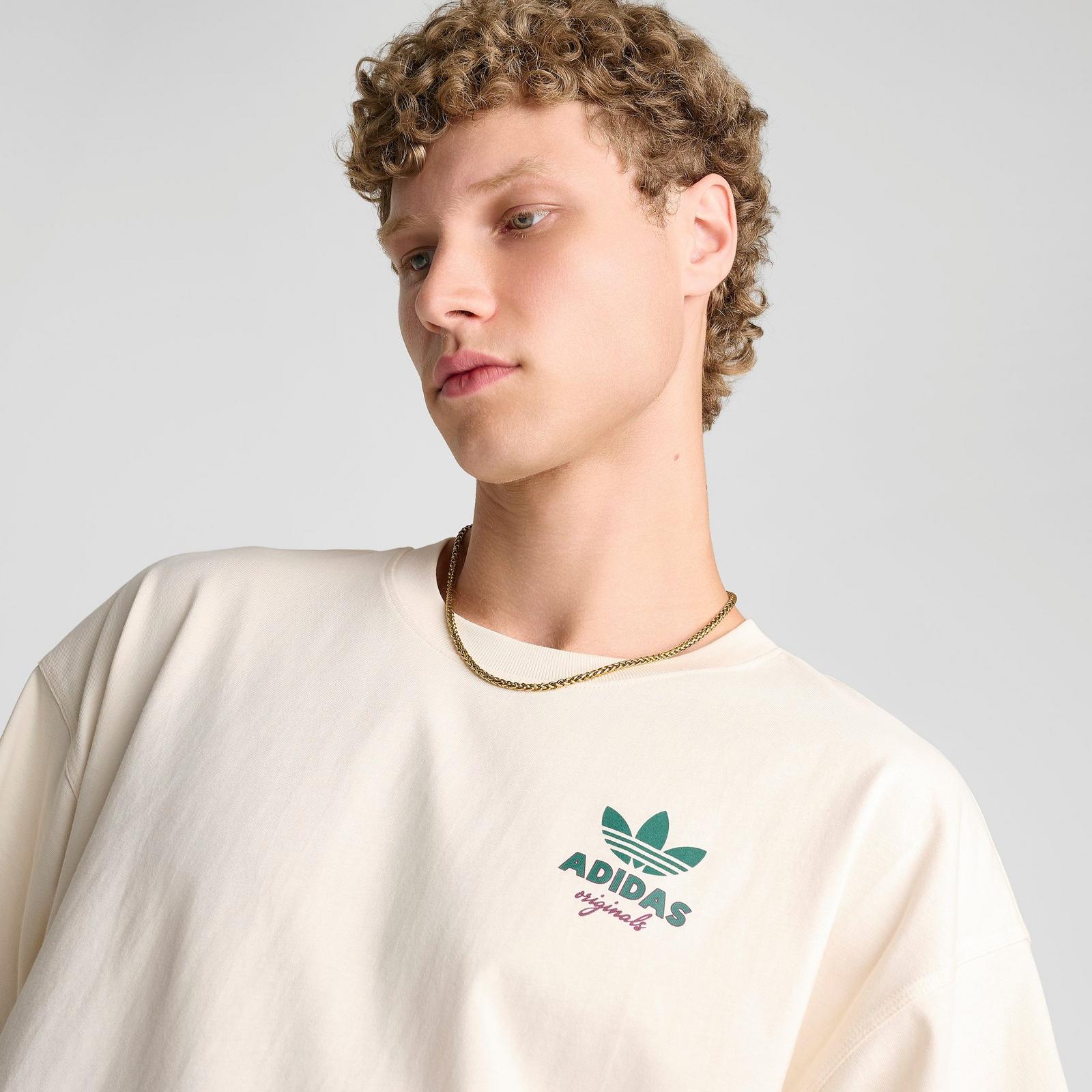Men's adidas Originals Cafe Graphic T-Shirt - Wonder White - view 6