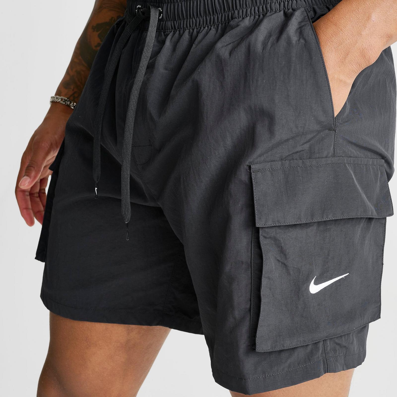 Men's Nike Packable Cargo 7" Swim Shorts - Black
