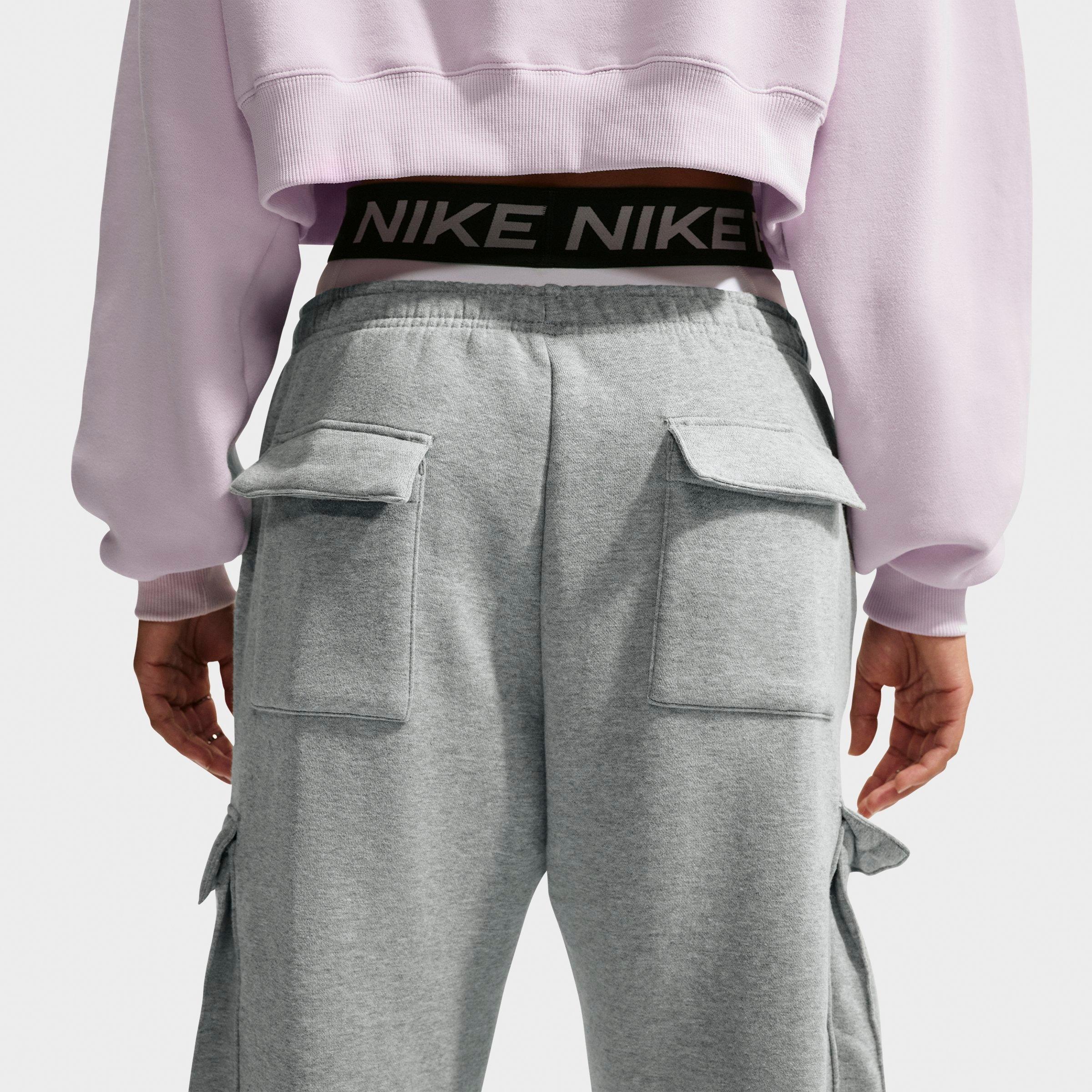 Women's Nithtke Studio Fleece Medium-Weight High-Rise Oversized Cargo Pants - Dark Grey Heather/Sail