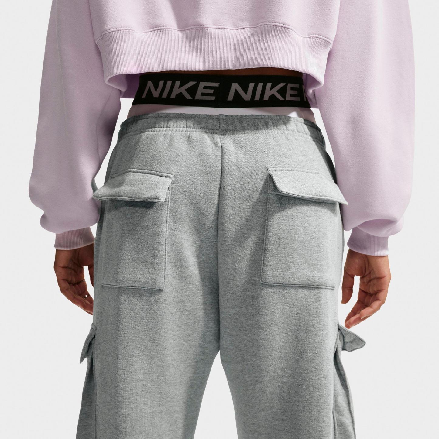 Women's Nithtke Studio Fleece Medium-Weight High-Rise Oversized Cargo Pants - Dark Grey Heather/Sail