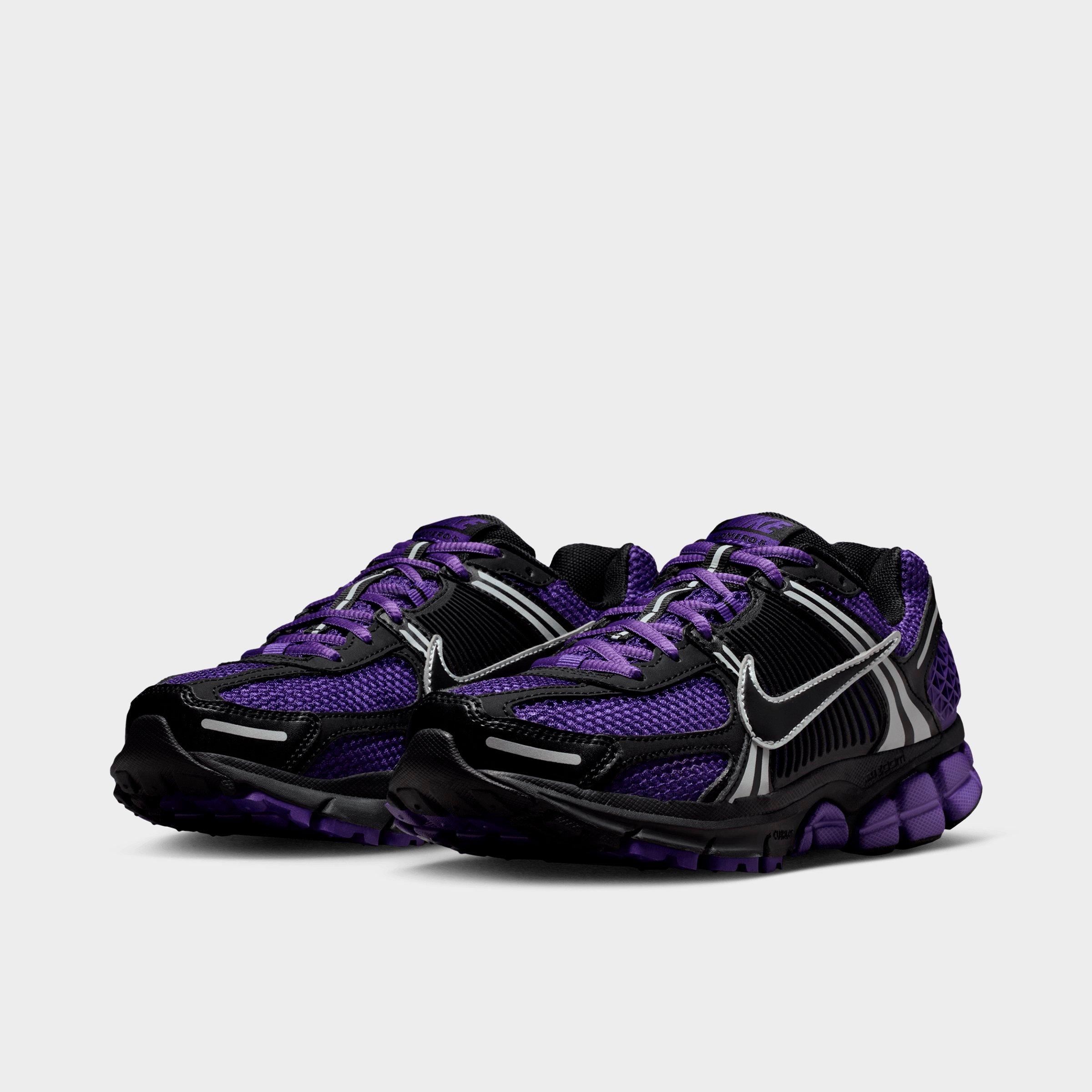 Women's Nithtke Zoom Vomero 5 Casual Shoes - Part 1 - Black/Court Purple/Hyper Grape/Black - Both shoes facing left