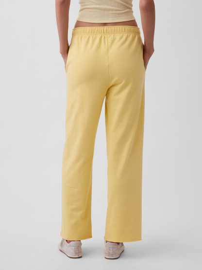 Mid Rise VintageSoft Terry Loose Sweatpants - Havana yellow