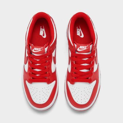 Big Kids' Nike Dunk Low Casual Shoes - White/Black/White (FB9109-119)