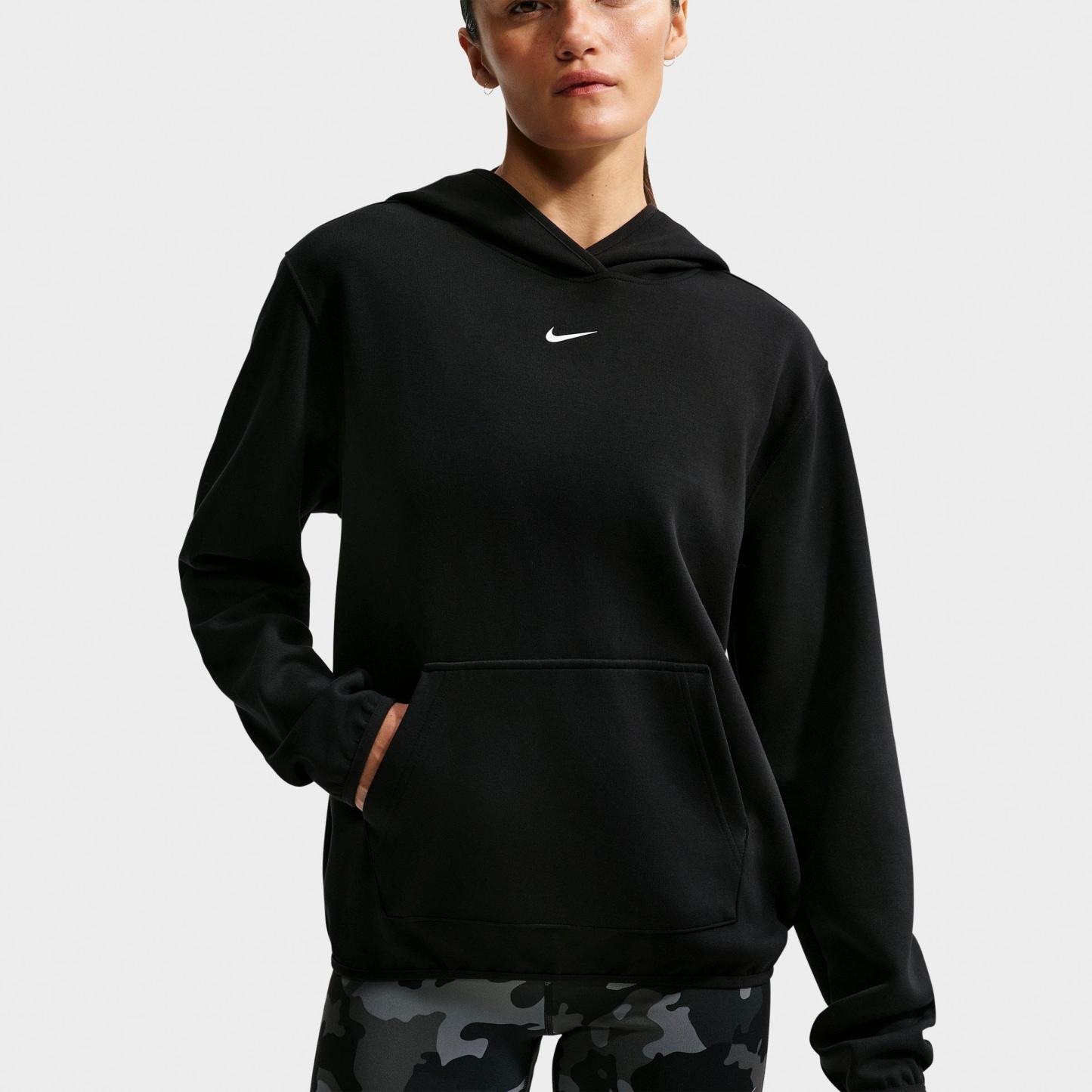 Women's Nithtke Studio Fleece Sport Dri-FIT Pullover Hoodie - Black/White