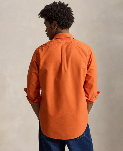 Polo Ralph Lauren Men's Garment-Dyed Oxford Shirt - Colleage Orange