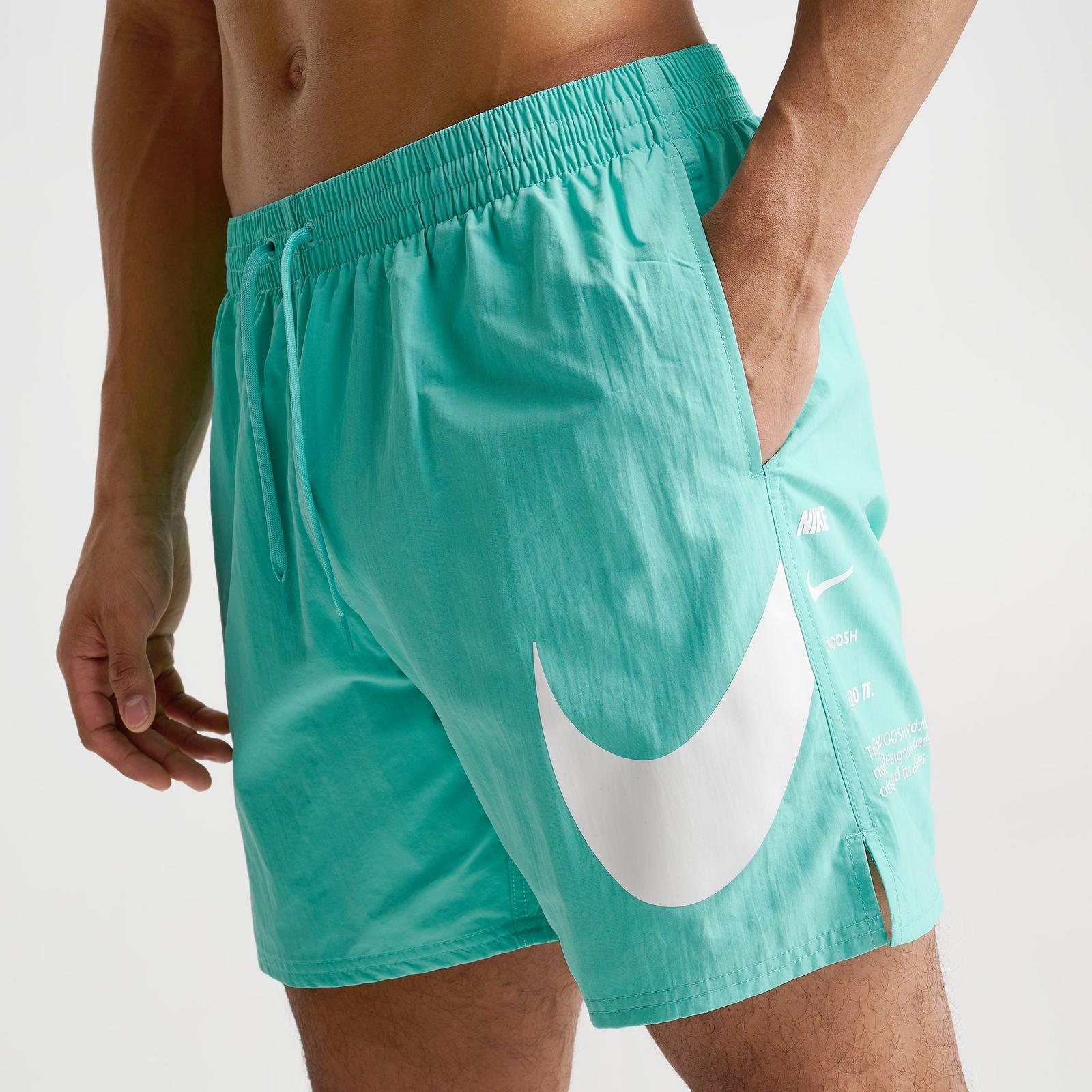 Men's Nike Swim Breaker 7-Inch Lined Volley Shorts - Bleached Turquoise