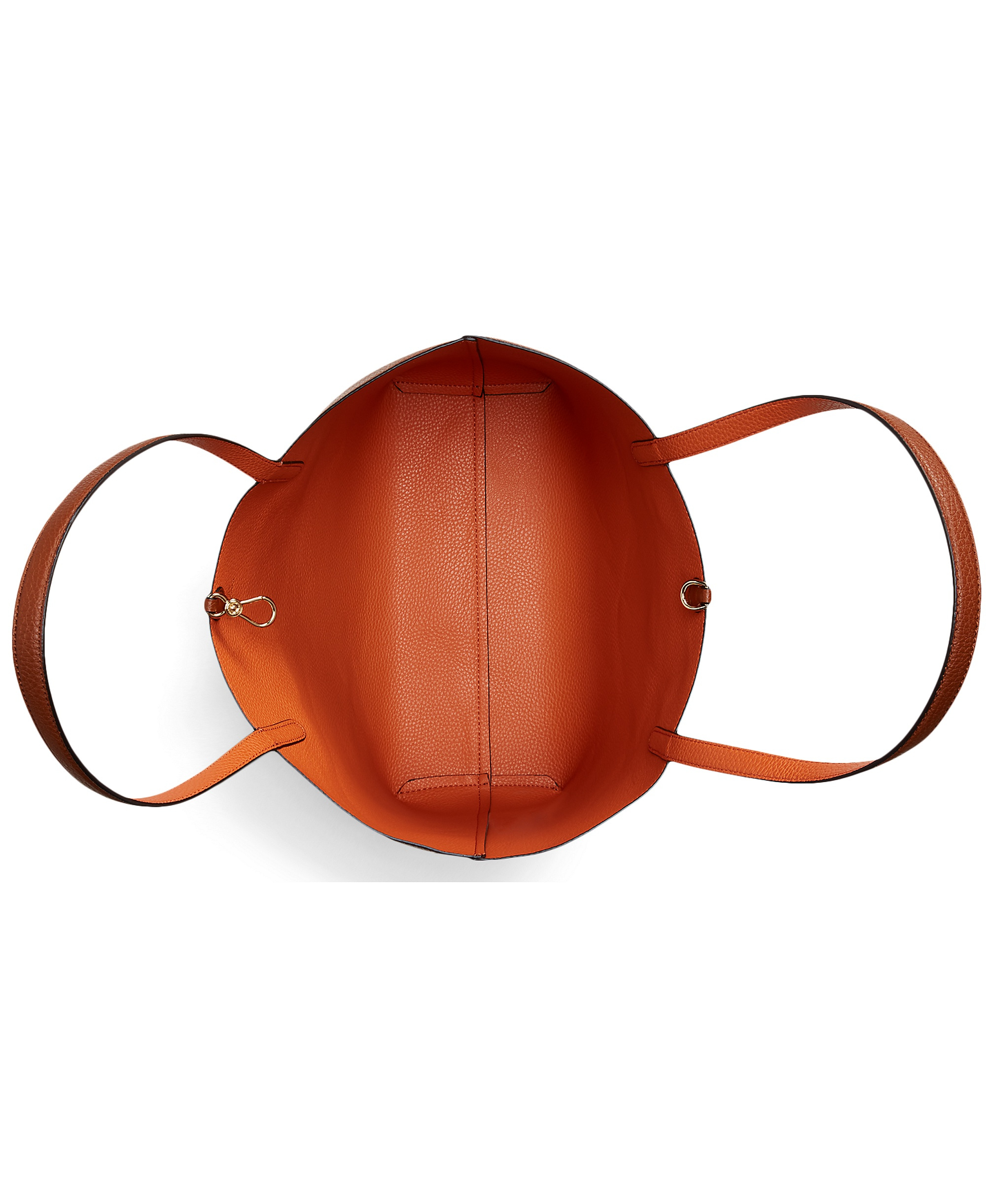 Lauren Ralph Lauren Faux-Leather Reversible Extra Large Tote Handbag - Lauren Tan/Orange/Gold