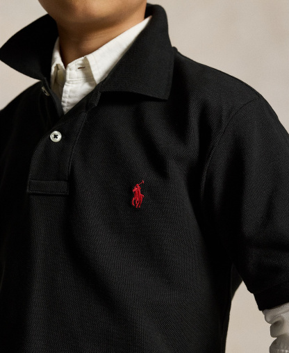 Polo Ralph Lauren 8-20 Boys' Cotton Mesh Logo Polo Shirt - Polo Black