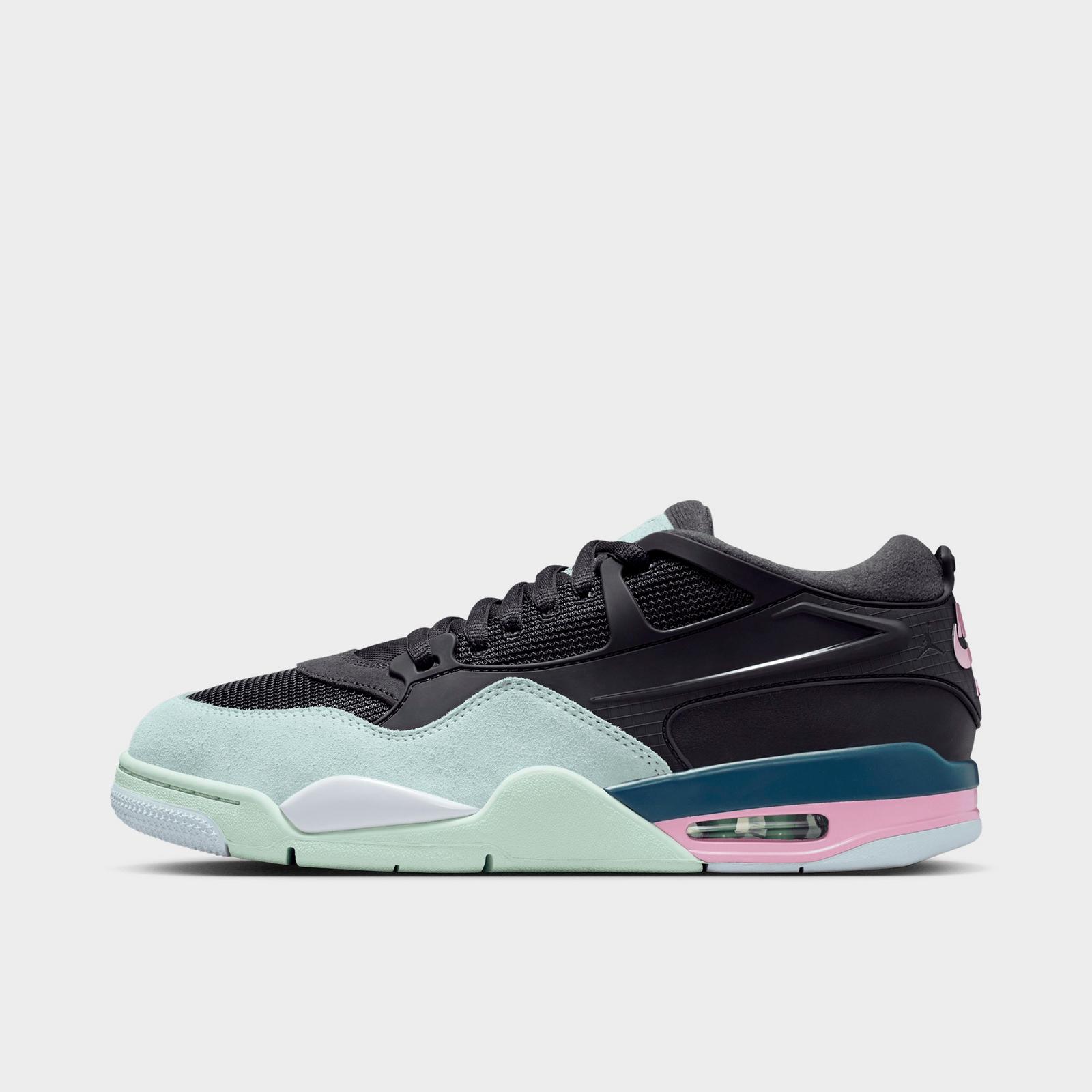Men's Air Jordan 4 RM Casual Shoes - Anthracite/Barely Green/Jade Aura/Iced Carmine - view 1