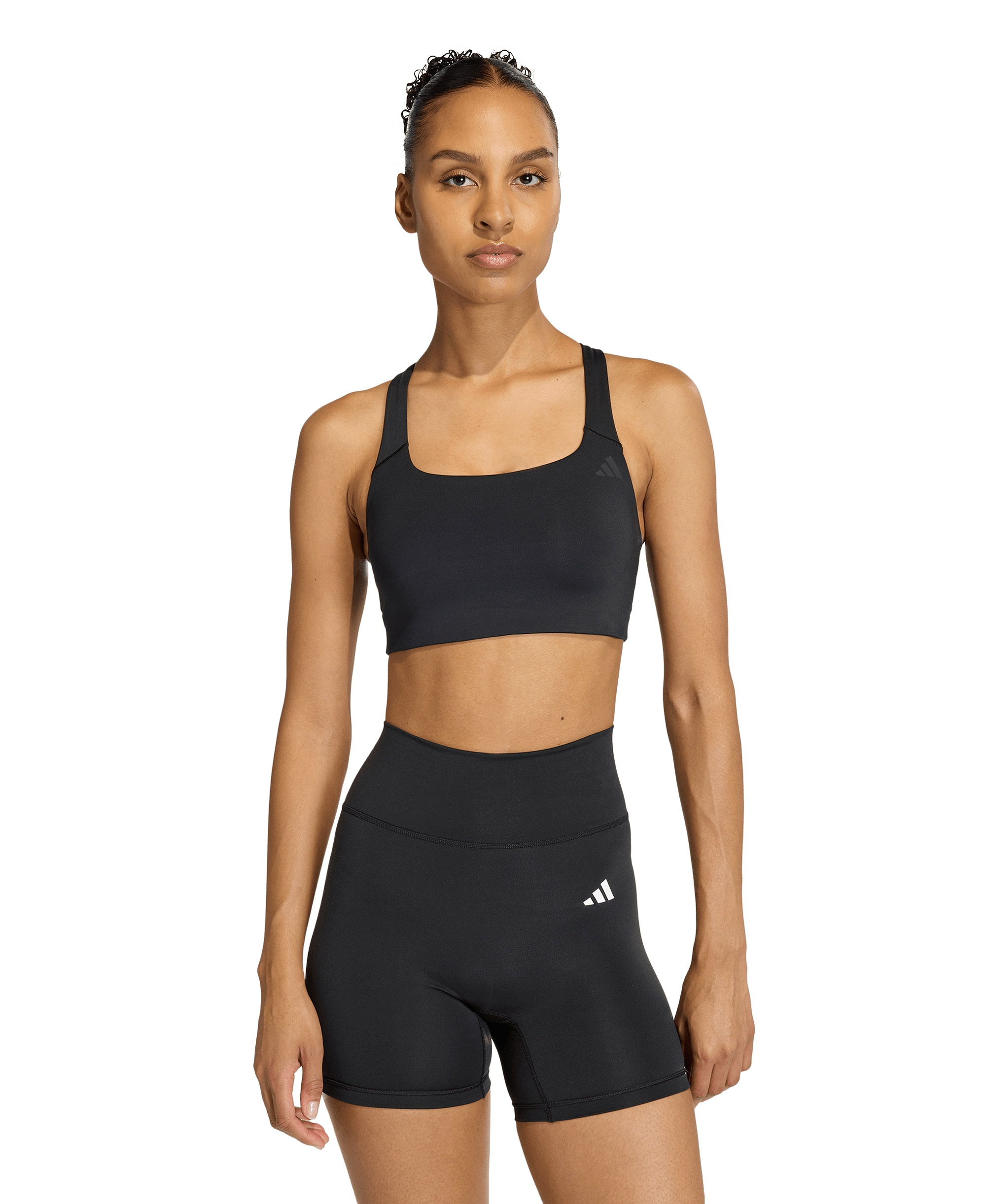 adidas Women's Workout Square Neck Support Bra - Black