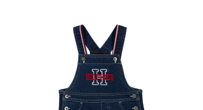 Tommy Hilfiger Baby Boys' Denim Overalls and Long-Sleeve Bodysuit, 2-Piece Set - Denim/Red