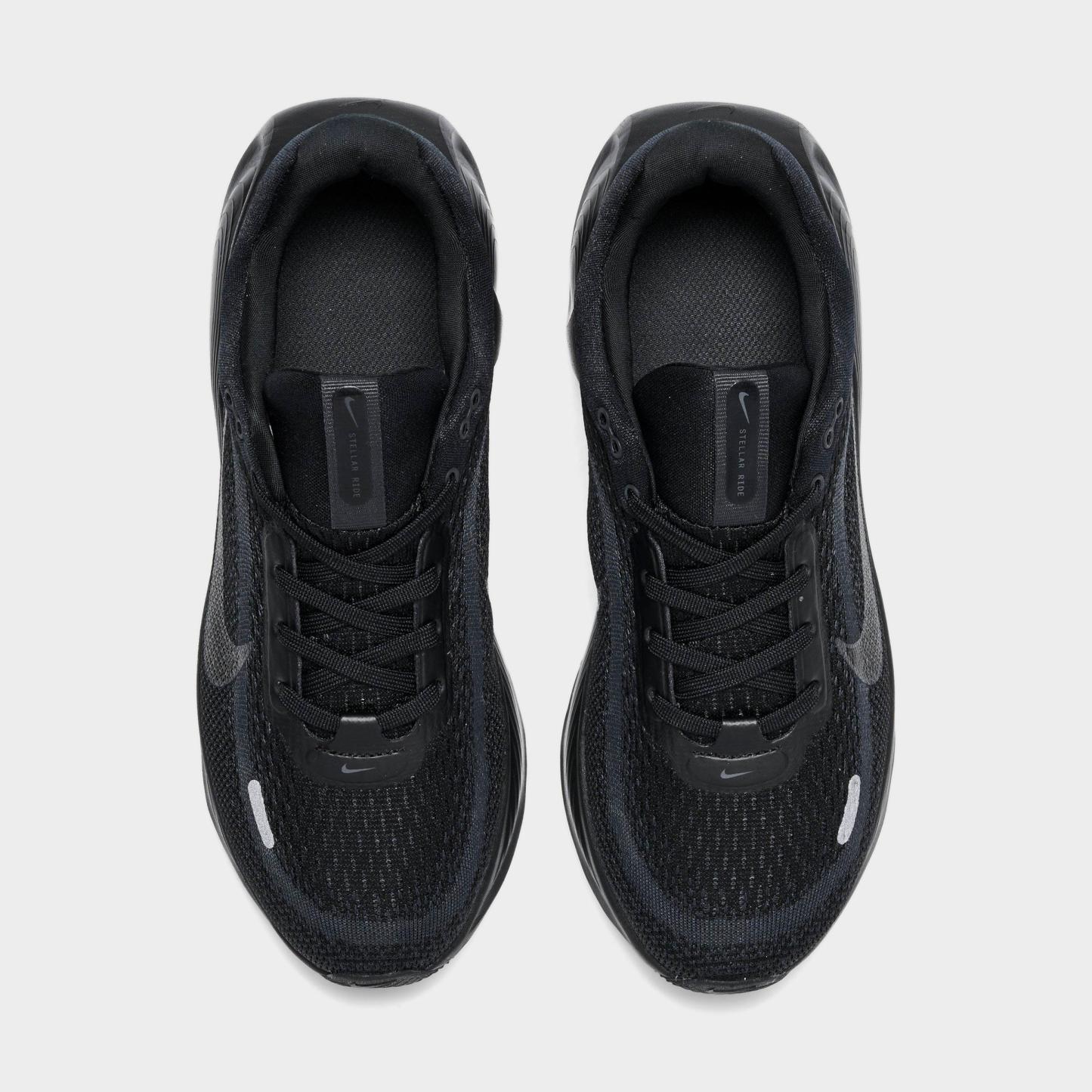 Big Kids' Nithtke Stellar Ride Running Shoes - Black/Black/Anthracite - Top view