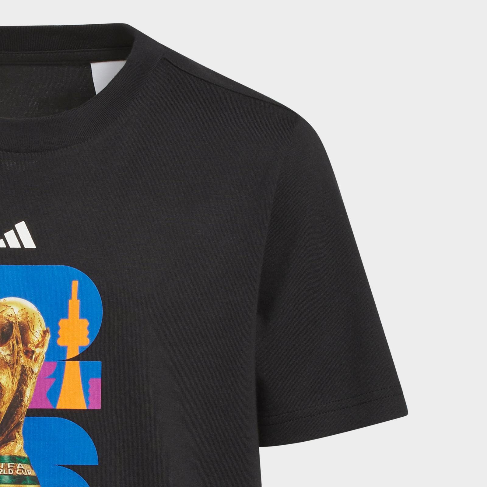 Big Kids' adidas FIFA World Cup 26 Host City Toronto Graphic Soccer T-Shirt - Black - view 3