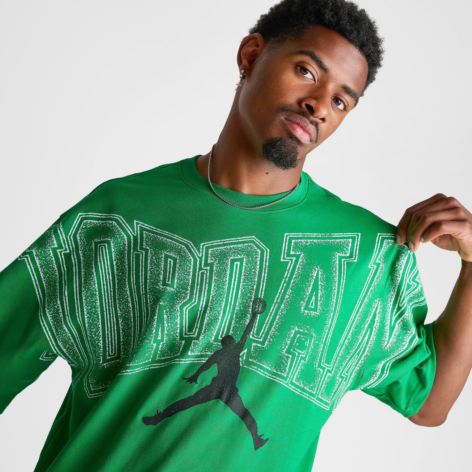 Men's Jordan Stretch Graphic T-Shirt - Lucky Green/Black - view 5