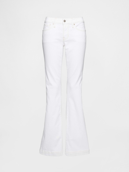 Low Rise Long & Lean Split-Hem Jeans - Optic white
