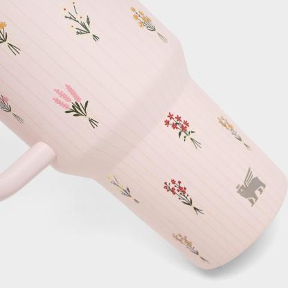 Stanley Quencher ProTour Flip Straw Tumbler (40 oz) - Rose Quartz Bouquet