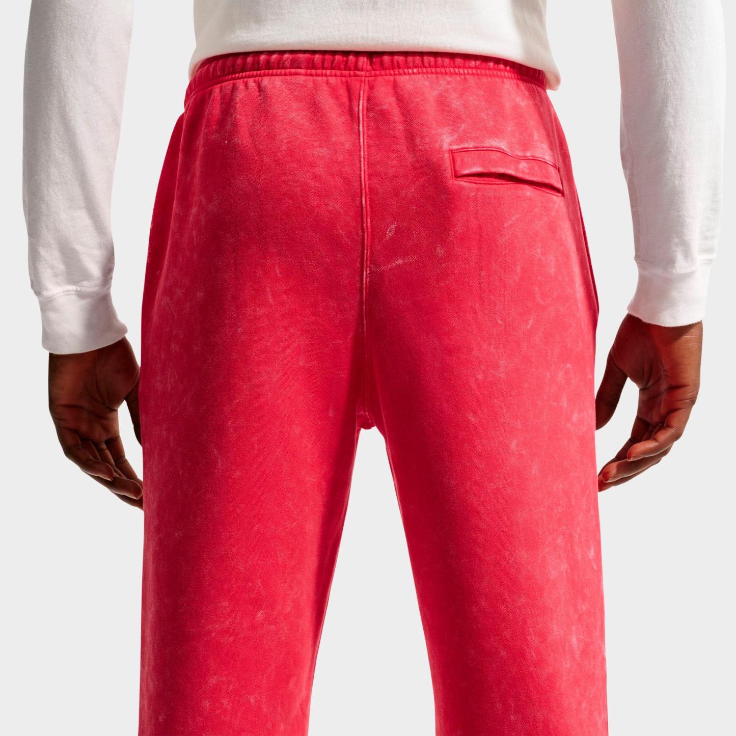 Men's Nithtke Sportswear Club Washed Cuffed Fleece Pants - University Red/University Red