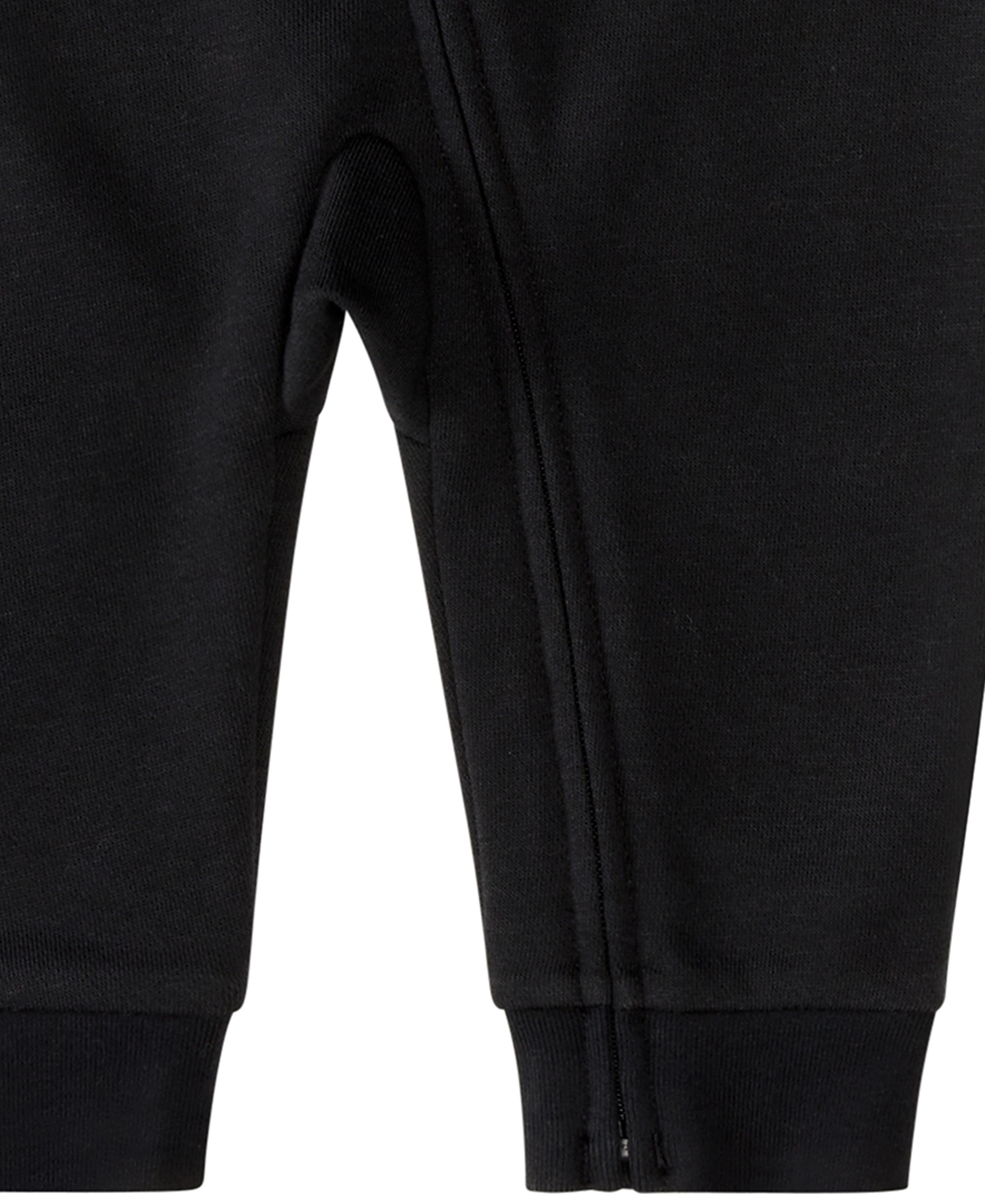 adidas Baby Boys French Terry Round Neck Long Sleeve Coverall - Black