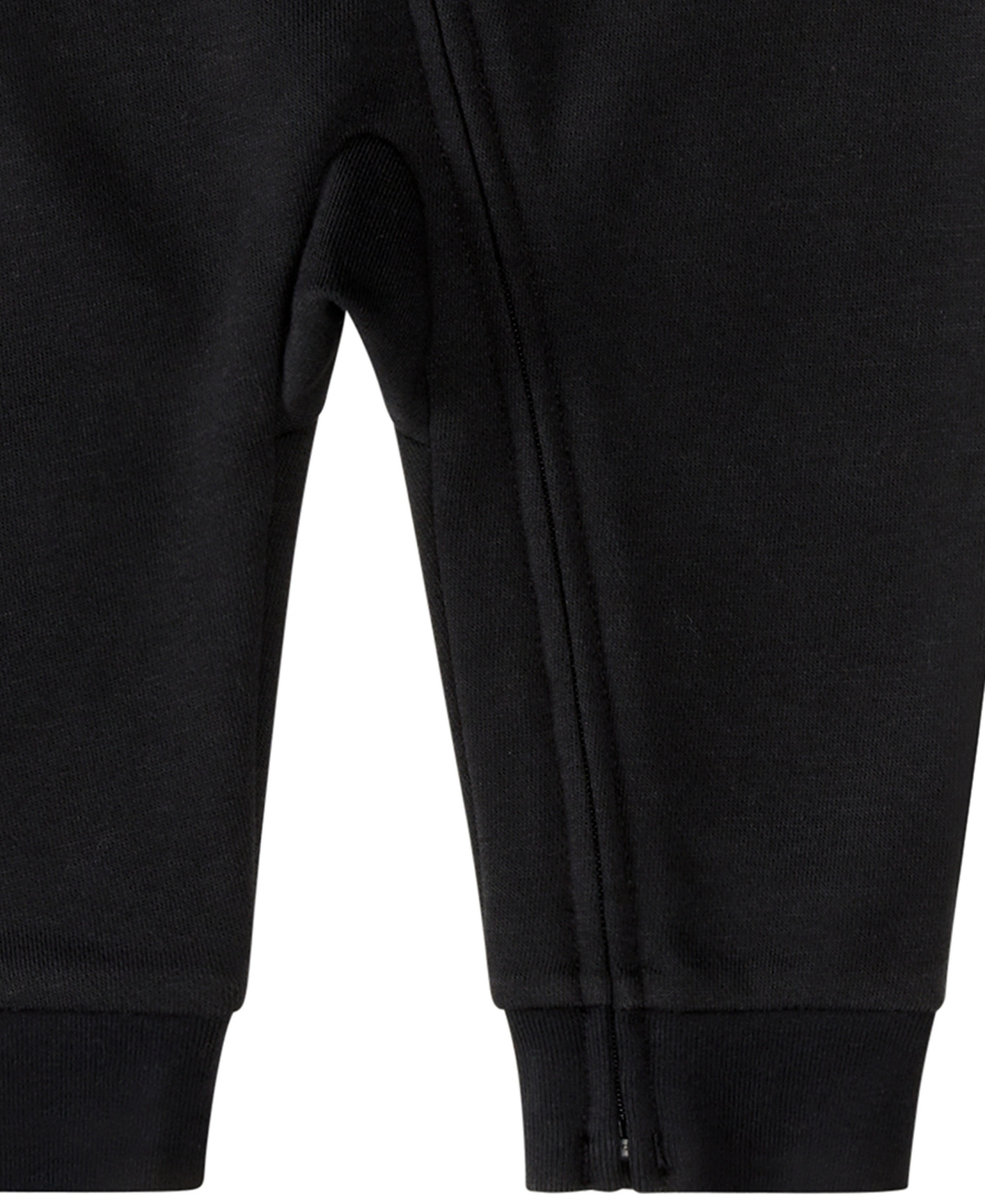 adidas Baby Boys French Terry Round Neck Long Sleeve Coverall - Black