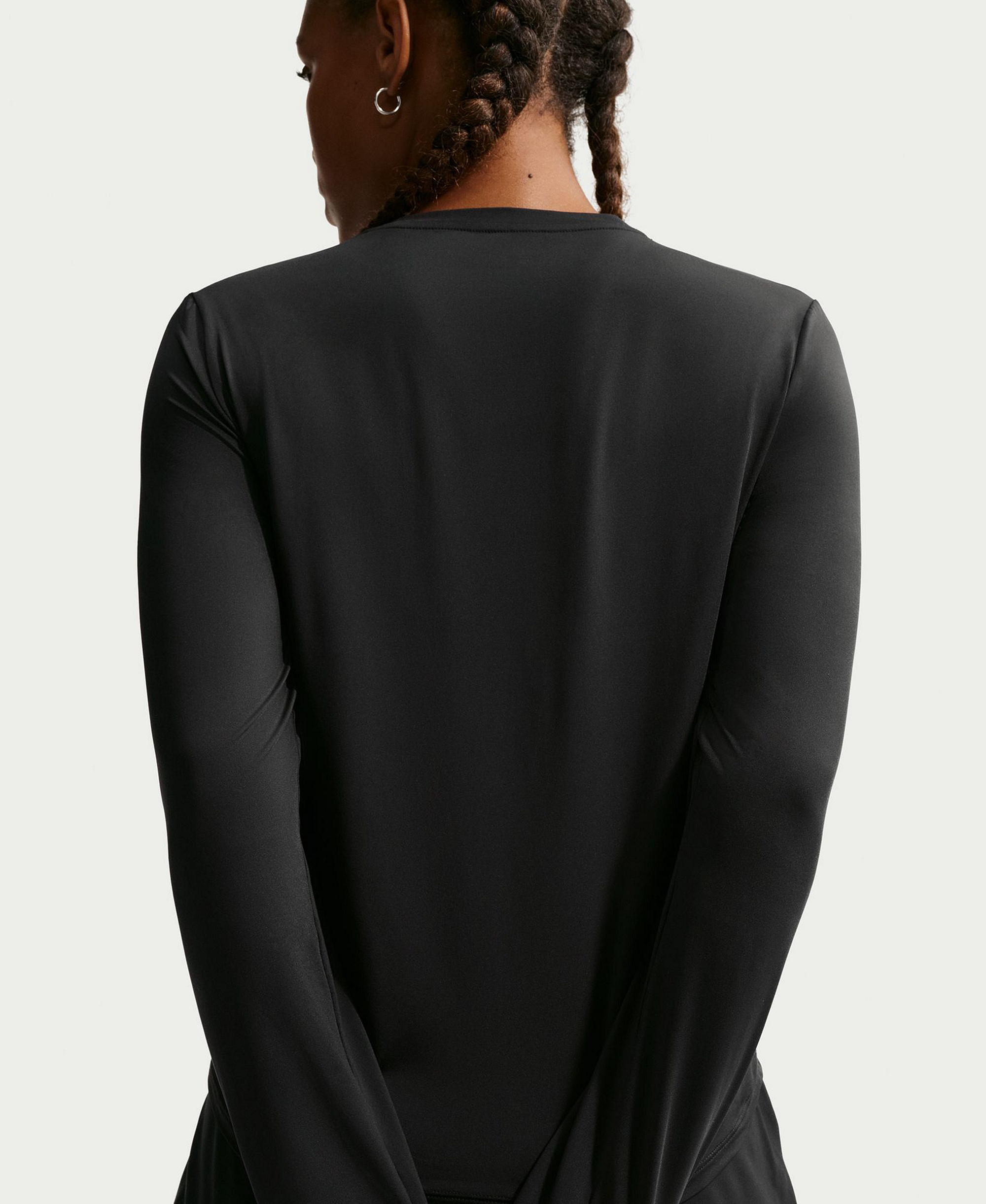 Nike Women's One Classic Dri-FIT Long-Sleeve Top - Black/white