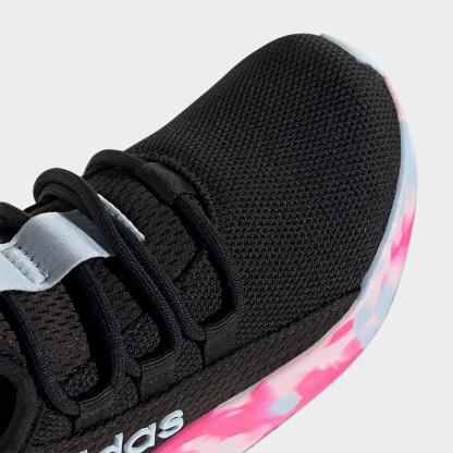 Girls' Little Kids' and Big Kids' adidas Lite Racer Adapt 8.0 Stretch Lace Casual Shoes - Part 1 - Core Black/Crystal Sky/Shock Pink - Detail shot