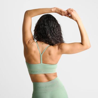 Women's Nike Pro Seamless Light-Support Padded Sports Bra - Steam
