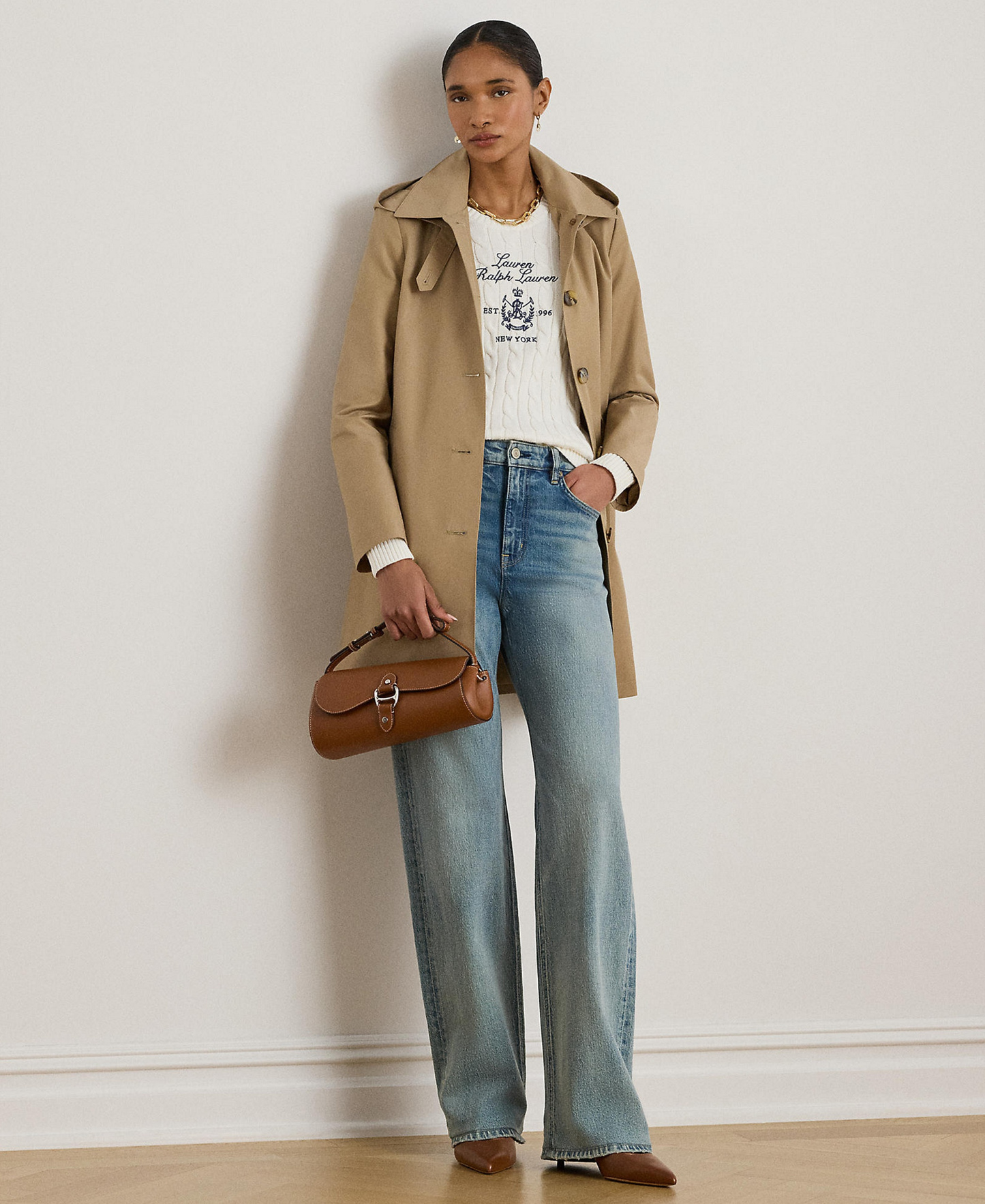 Lauren Ralph Lauren Women's Hooded Raincoat - Sand
