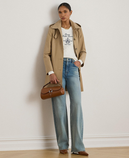 Lauren Ralph Lauren Women's Hooded Raincoat - Sand