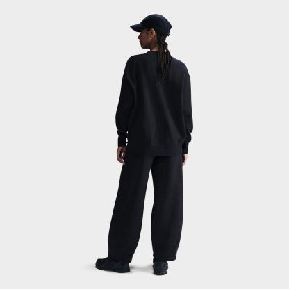 Women's Nithtke Sportswear Phoenix Fleece Oversized Crewneck Sweatshirt - Black/Sail