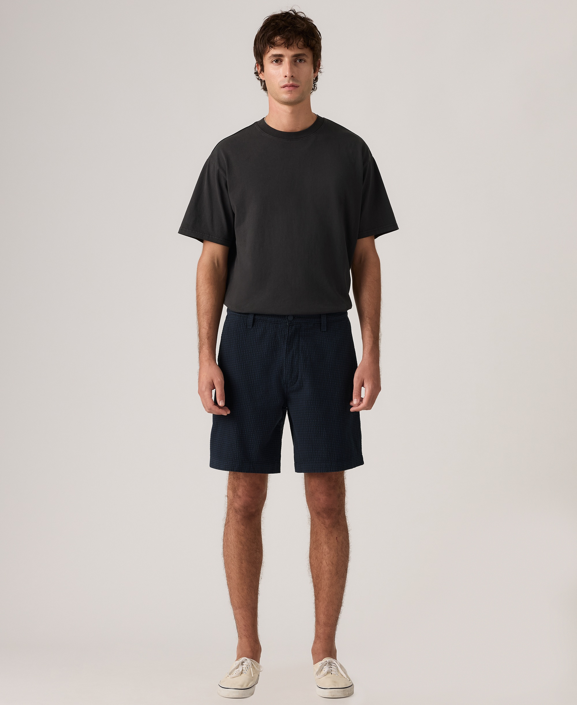 Levi's Premium Men's Authentic Regular-Fit 8" Chino Shorts - Navy Plaid