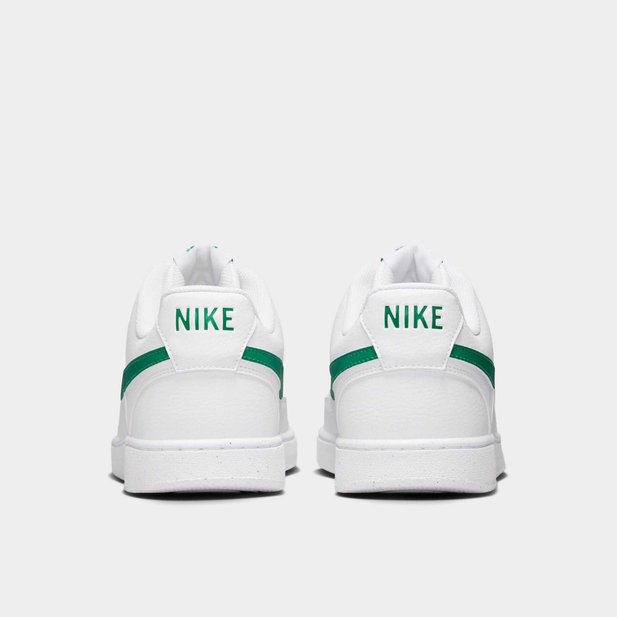 Men's Nithtke Court Vision Low Next Nature Casual Shoes - White/White/Malachite - Back view