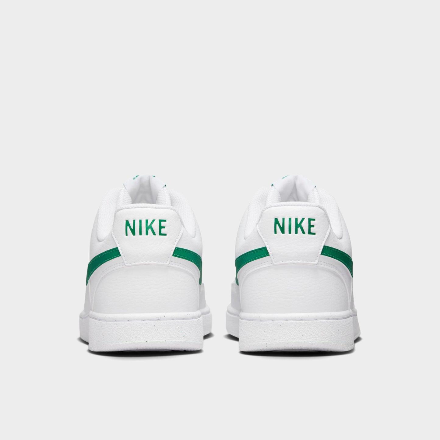Men's Nithtke Court Vision Low Next Nature Casual Shoes - White/White/Malachite - Back view