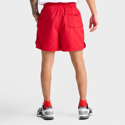 Men's Nike Sportswear Embroidered Woven Flow Shorts - Red/White
