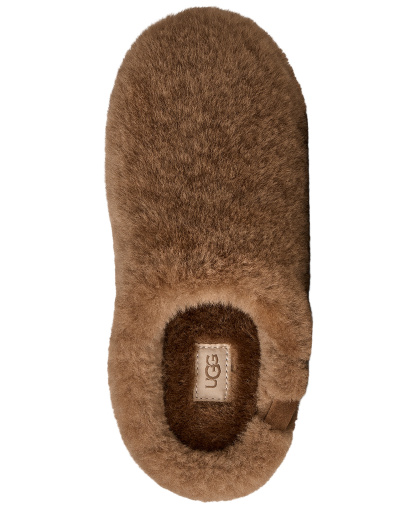 UGG® Women's Elea Fluffed Slip-On Slippers - Light Bronze