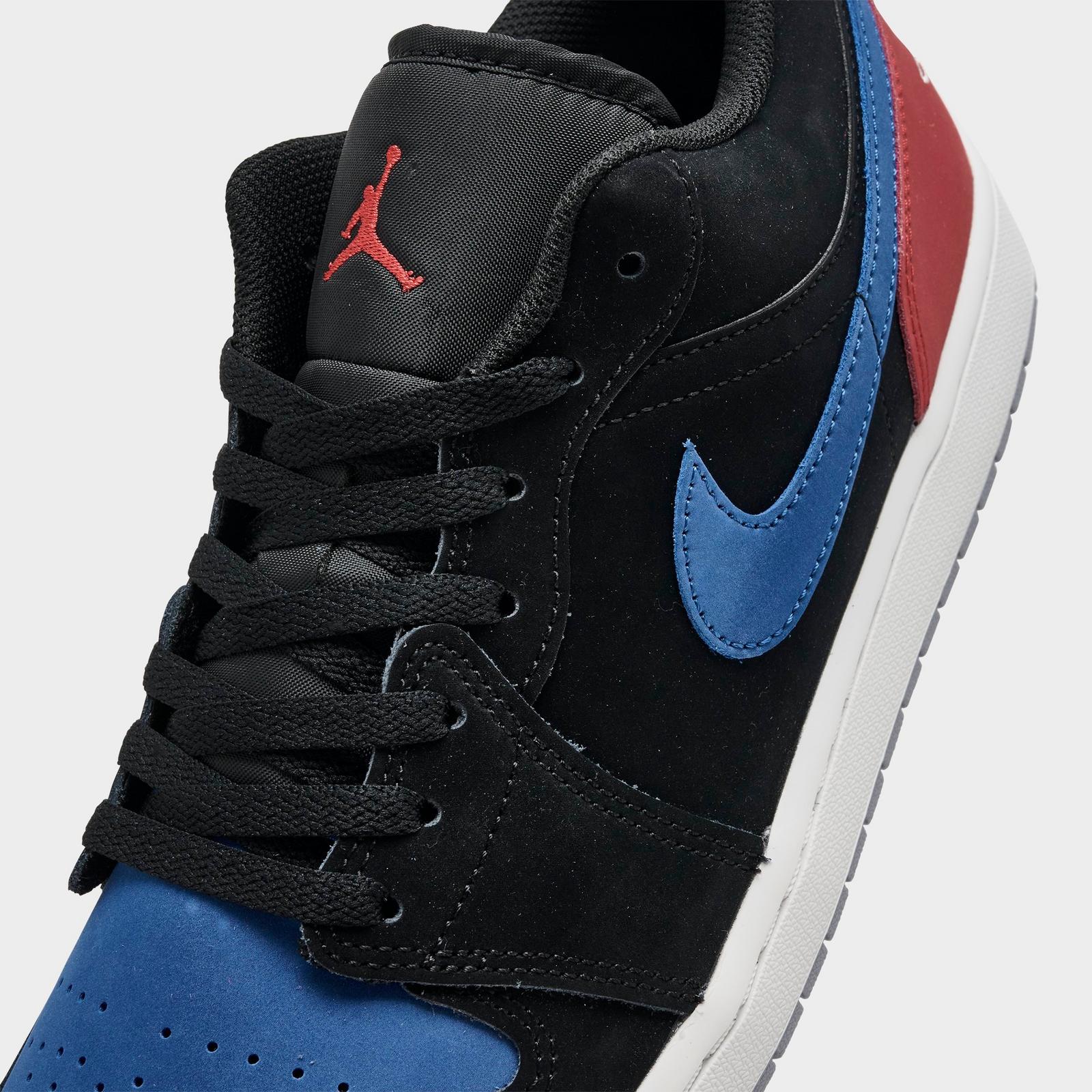 Men's Air Jordan Retro 1 Low Casual Shoes - Black/True Blue/Varsity Red/Summit White - view 3