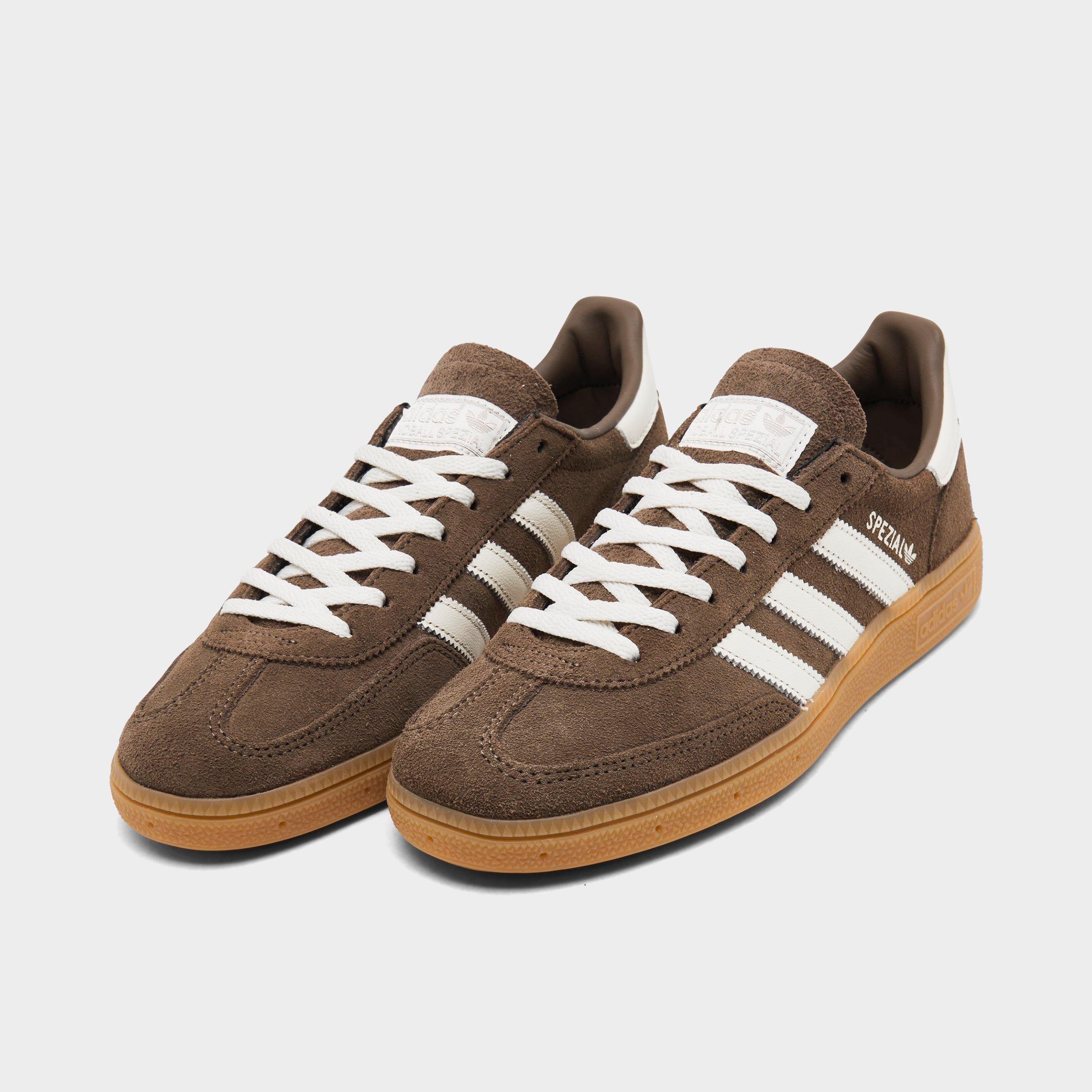Women's adidas Originals Handball Spezial Casual Shoes - Part 1 - Earth Strata/Off White/Gum - Both shoes facing left