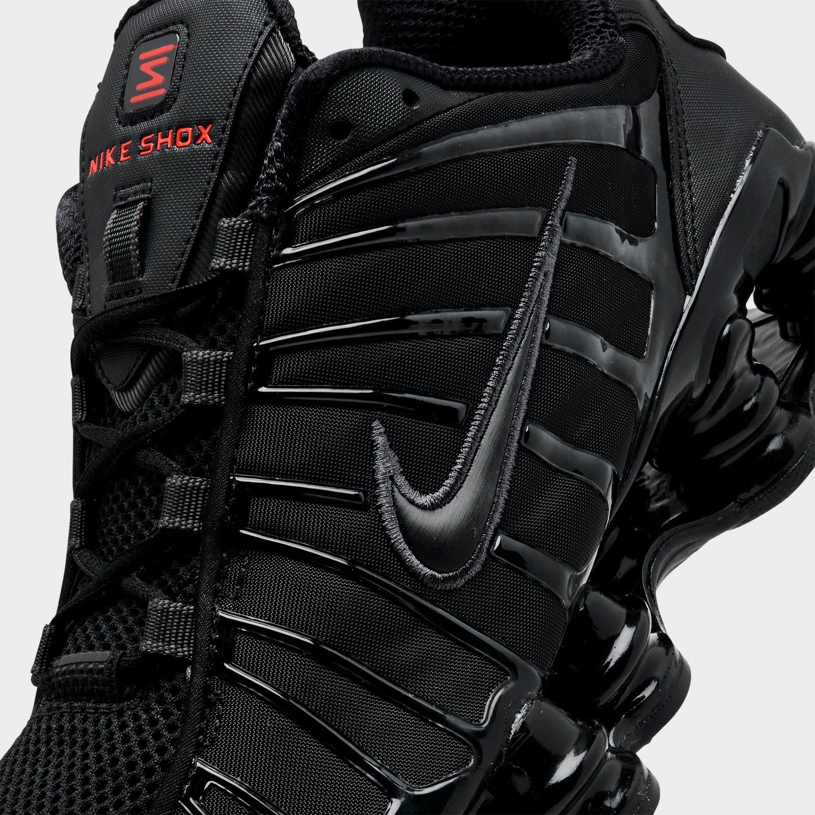 Men's Nike Shox TL Casual Shoes - Black/Metallic Hematite/Max Orange/Black