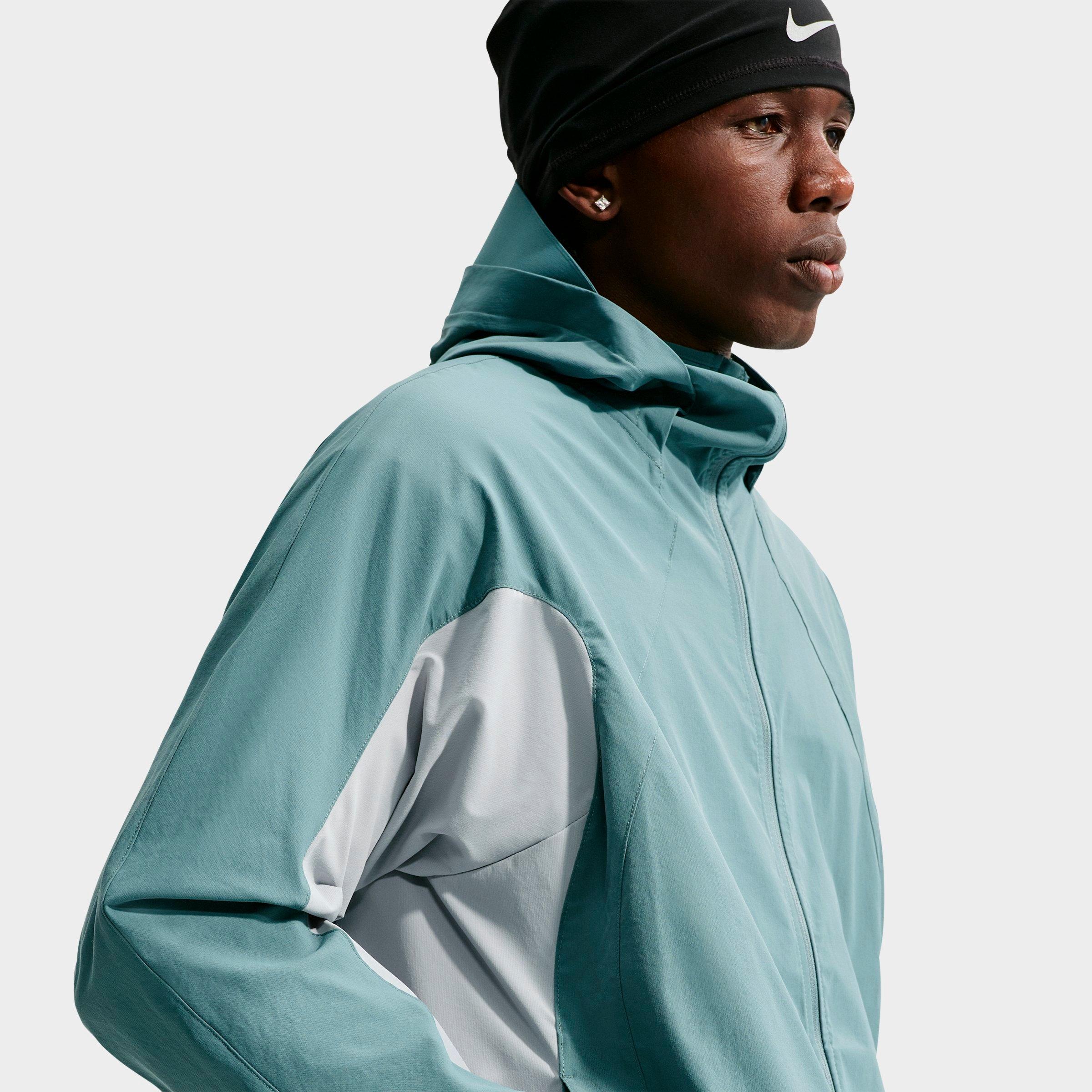 Men's Nithtke Tech Helios Dri-FIT Long-Sleeve Full-Zip Shell - Mineral Slate/Light Pumice/Black