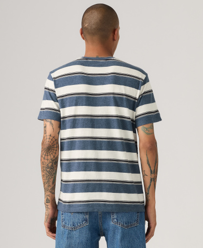Levi's Men's Classic Pocket Crewneck Short-Sleeve T-Shirt - Ensign Blue Stripe