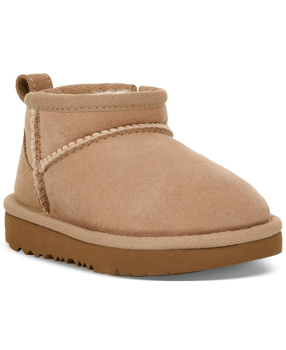 UGG® Toddler Classic Ultra Mini Round Toe Booties - Sand