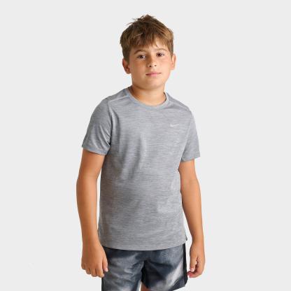 Big Kids' Nithtke Miler Dri-FIT T-Shirt - Smoke Grey/Heather