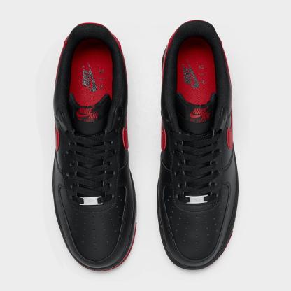 Men's Nithtke Air Force 1 '07 Casual Shoes - Part 2 - Black/University Red/Black - Top view