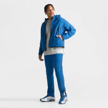Men's Nike Tech Shori Knit Full-Zip Windbreaker Jacket - Court Blue/Black