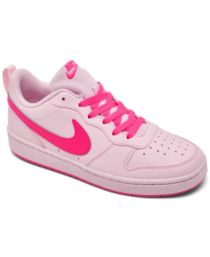 Nike Big Kids Court Borough Low Recraft Casual Sneakers from Finish Line - Pink