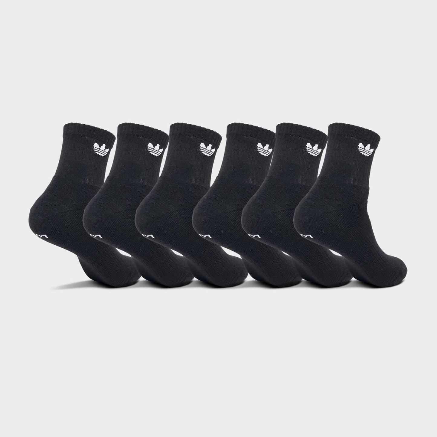 adidas Originals Trefoil 2.0 Quarter Socks (6-Pack) - Black - view 2