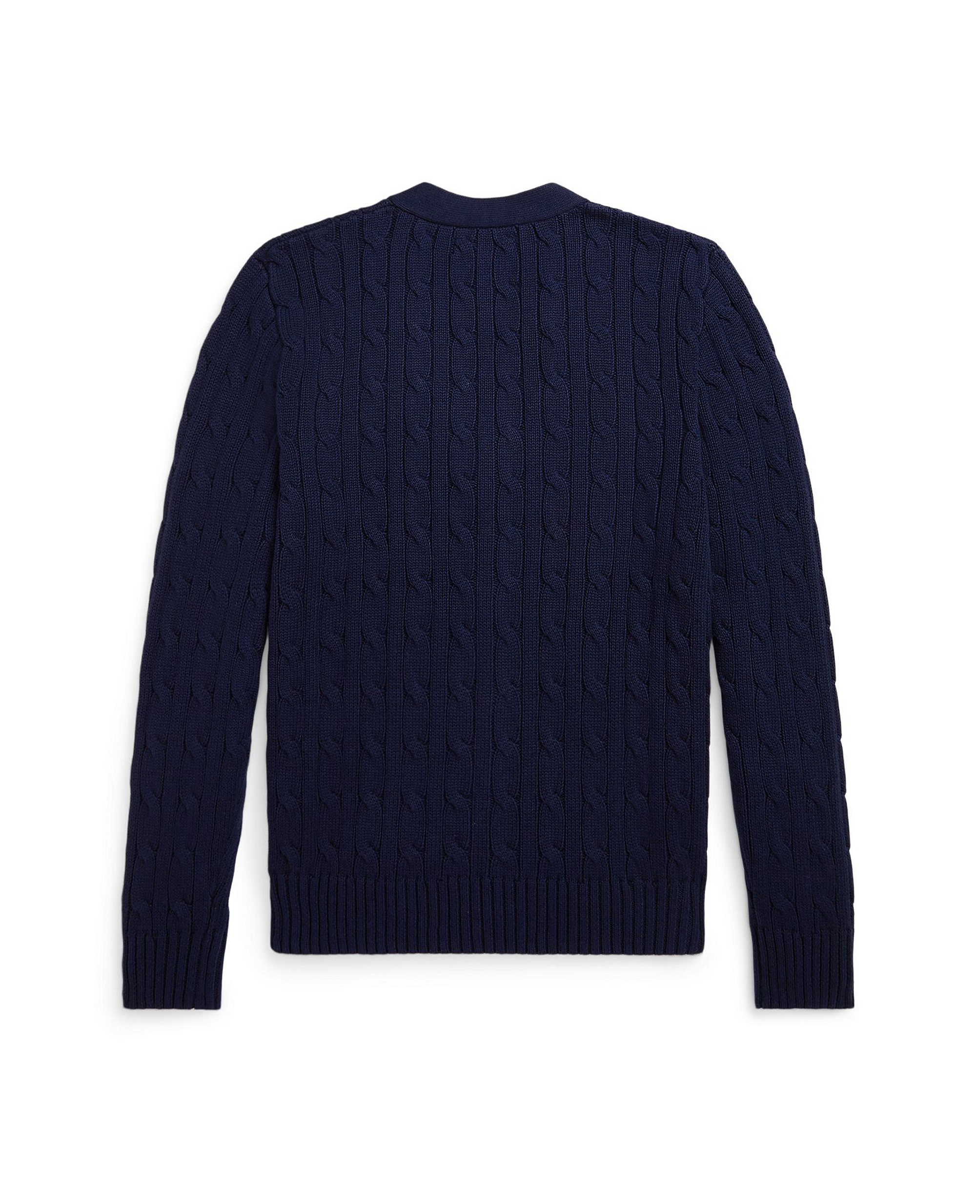 Polo Ralph Lauren Big Boys Cable-Knit Cotton V-Neck Cardigan Sweater - Rl Navy
