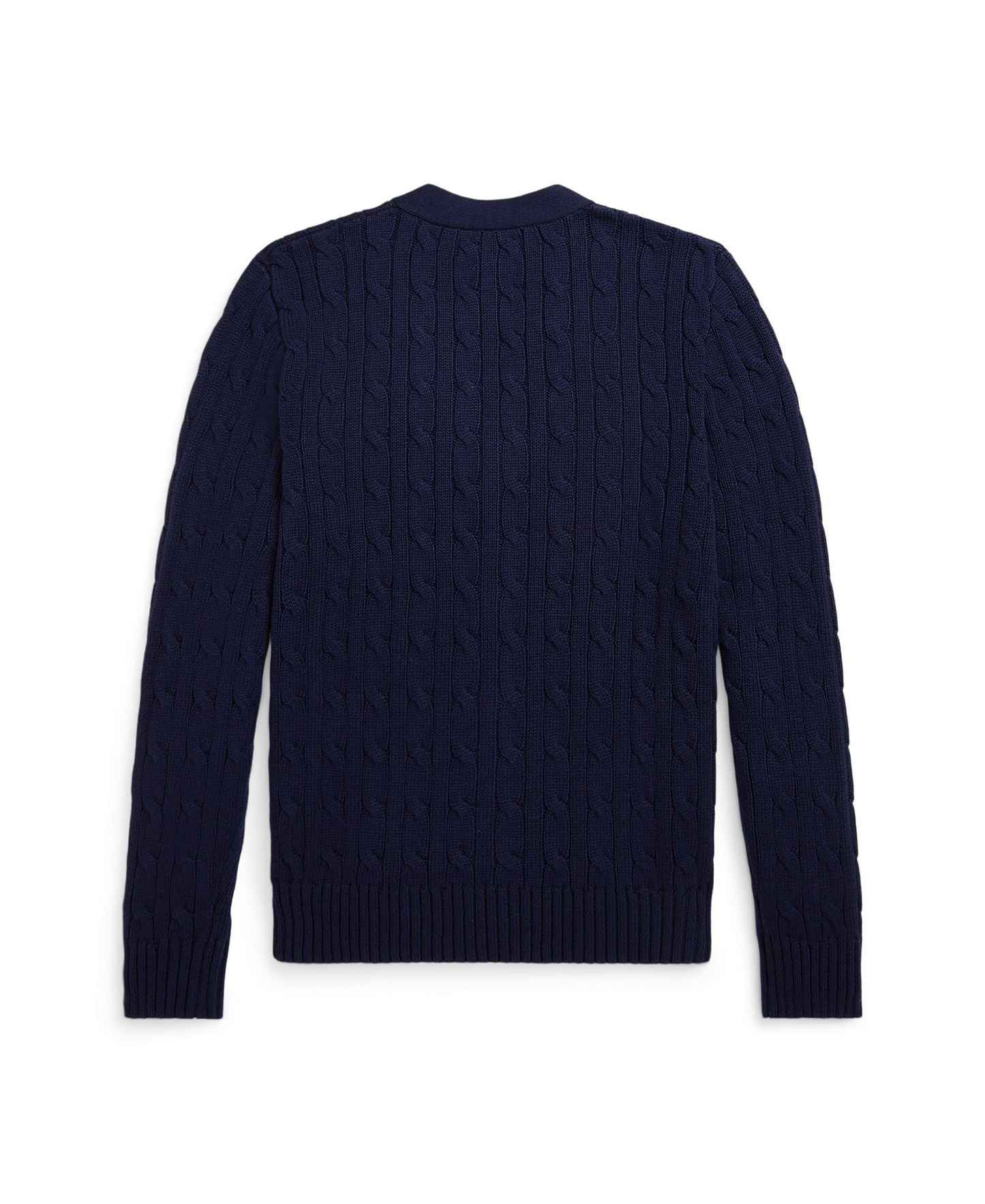 Polo Ralph Lauren Big Boys Cable-Knit Cotton V-Neck Cardigan Sweater - Rl Navy