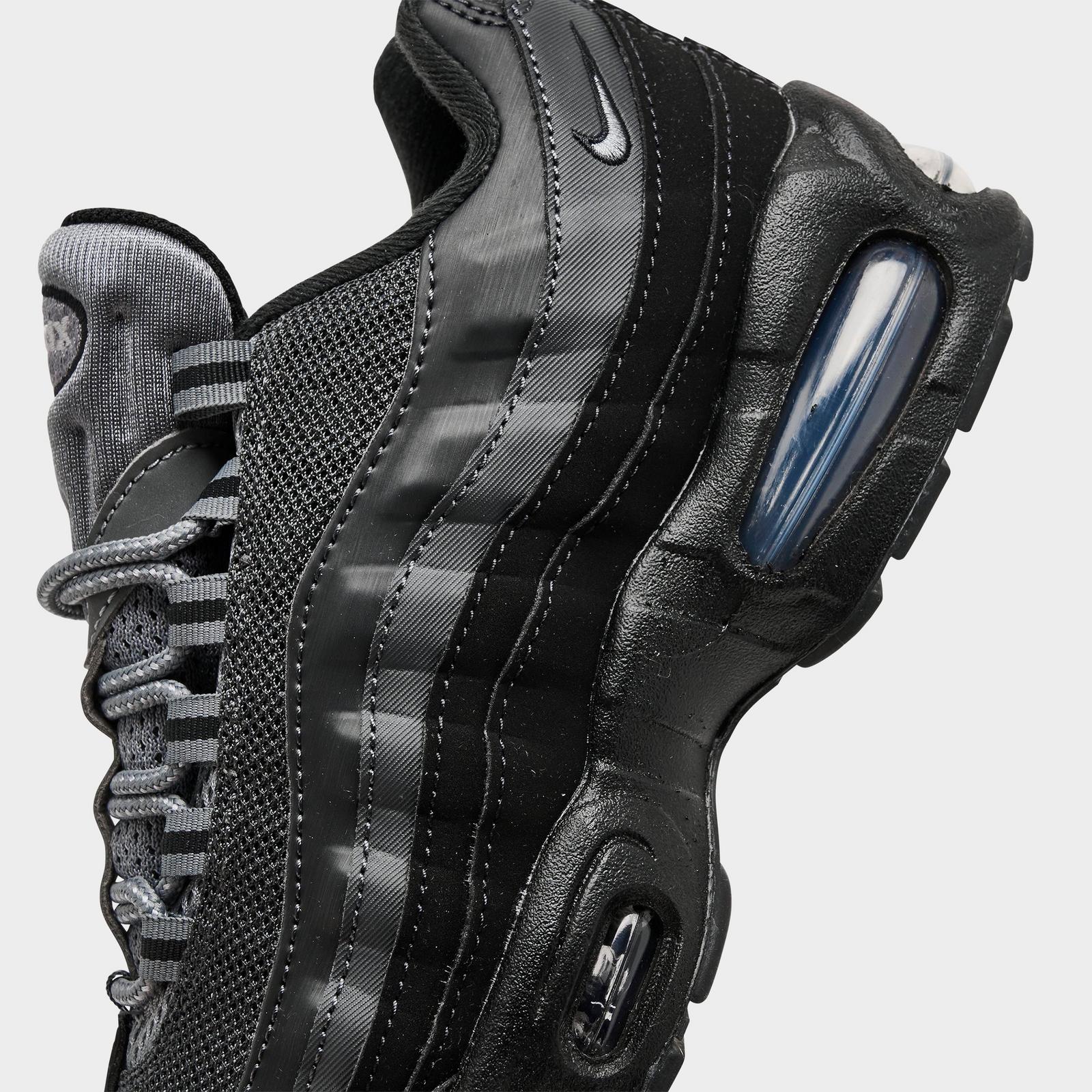 Big Kids' Nike Air Max 95 Casual Shoes - Black/Metallic Silver
