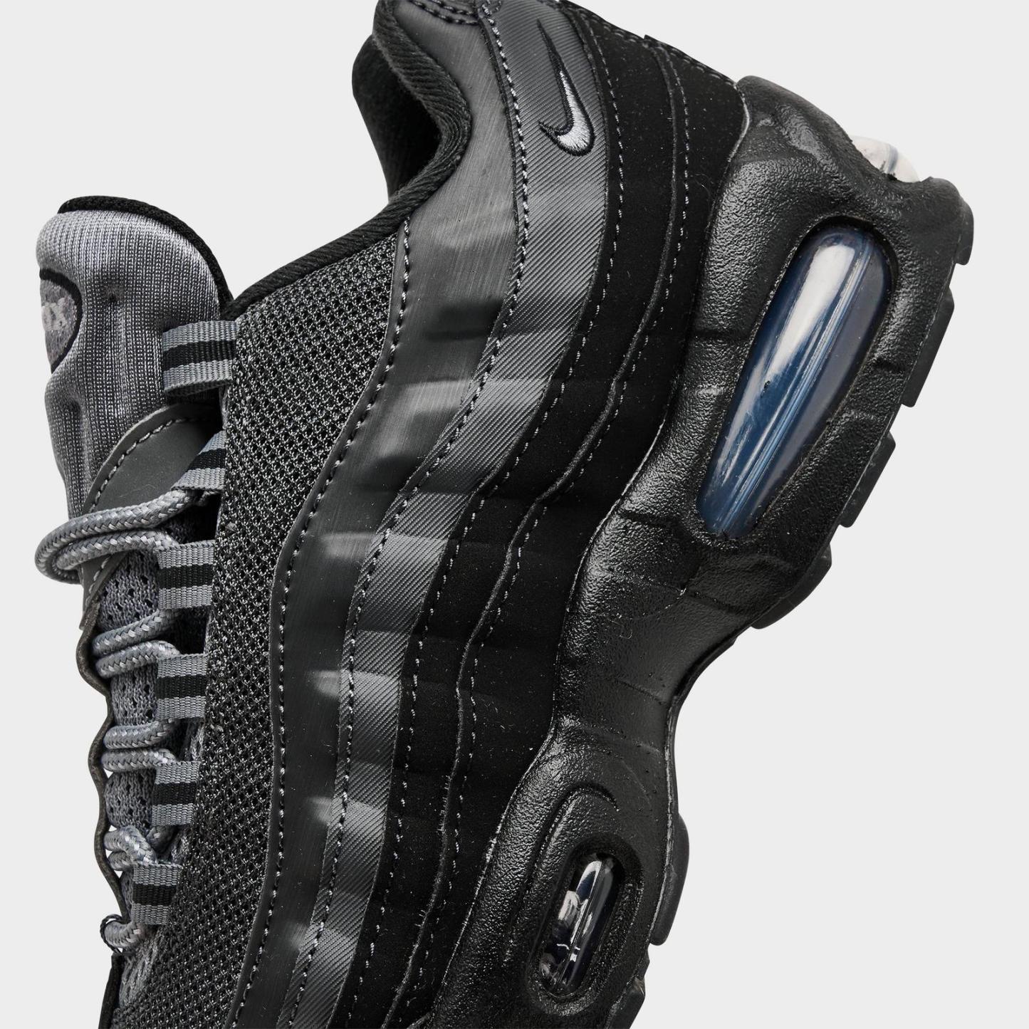 Big Kids' Nike Air Max 95 Casual Shoes - Black/Metallic Silver