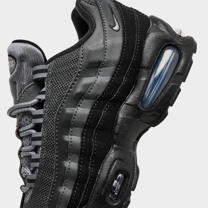 Big Kids' Nike Air Max 95 Casual Shoes - Black/Metallic Silver